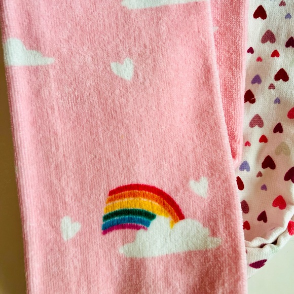 2 You Are My Happy Place Kitchen Towels House Hearts Rainbows Clouds Love - Picture 7 of 11